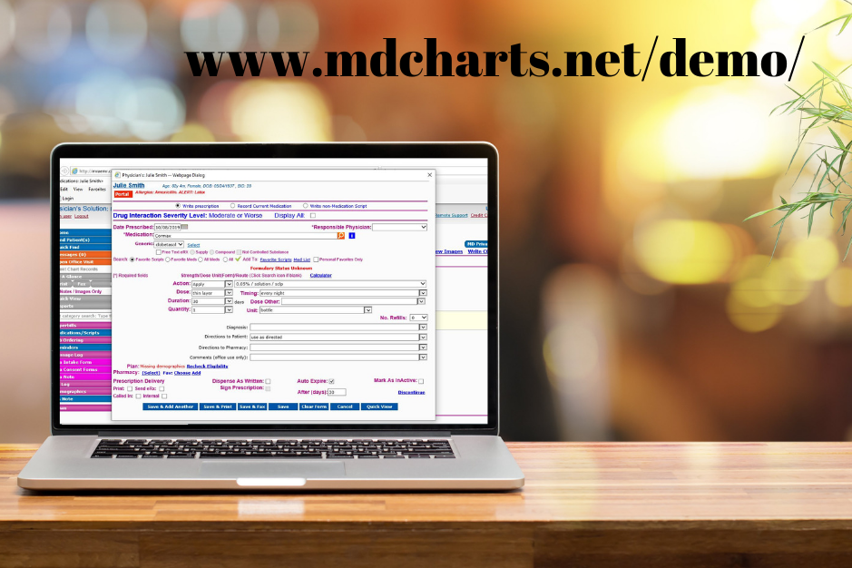 screenshot of MD Charts